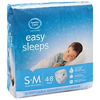 Signature Care Easy Sleep Boy Disposable Overnight Underwear Small To Medium - 26 count  - Image 1