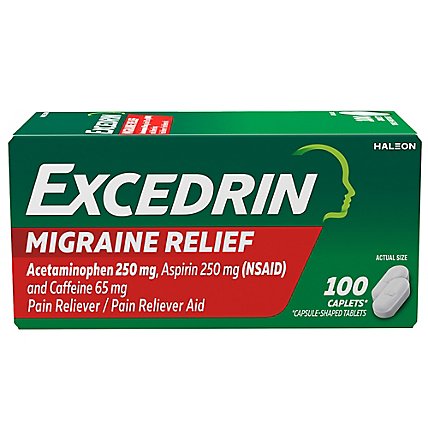 Excedrin Pain Reliever and Aid Migraine Caplets - 100 Count - Image 2
