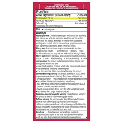 Excedrin Pain Reliever and Aid Migraine Caplets - 100 Count - Image 4