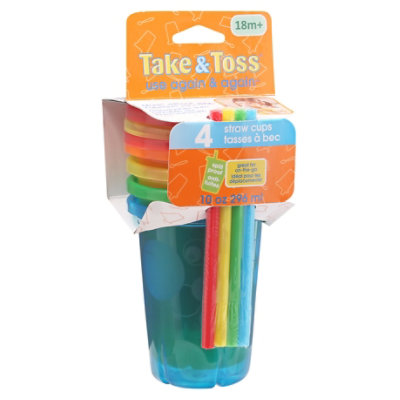 The First Years Take & Toss Cup Learning Curve With Straw - 5-10 Oz