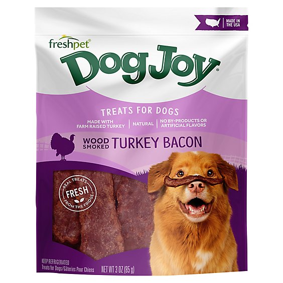 Freshpet Dog Joy Wood Smoked Turkey Bacon Dog Treats - 3 Oz
