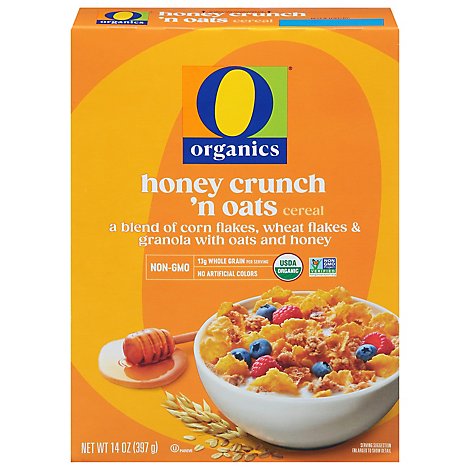 O Organics Organic Cereal Honey Crunch n Oats - 14 Oz