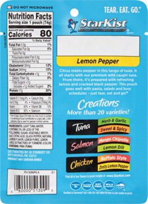 StarKist Tuna Creations Tuna Chunk Light Lemon Pepper - 2.6 Oz - Image 6