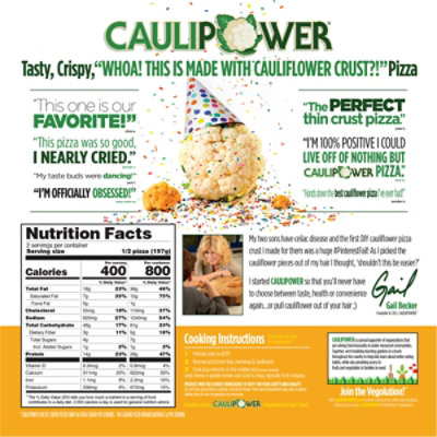 Caulipower Easy Cheese Cheese Lovers Pizza - 11.1 Oz - Image 6