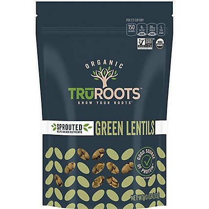 truRoots Organic Lentils Green Sprouted - 10 Oz - Image 1