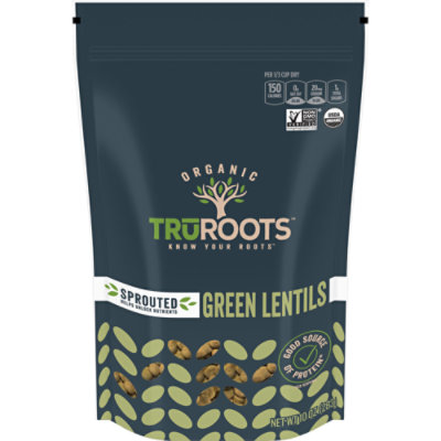 truRoots Organic Lentils Green Sprouted - 10 Oz