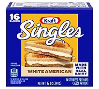 Kraft Singles White American Slices Pack - 16 Count