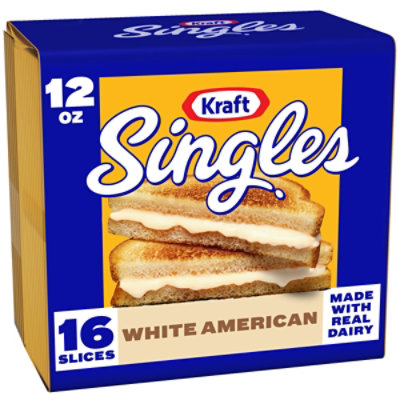 Kraft Singles White American Slices Pack 16 Count Albertsons