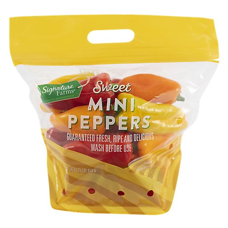 Signature Farms Mini Sweet Bell Peppers Prepackaged - 16 Oz