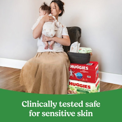 Huggies Natural Care Sensitive Fragrance Free Baby Wipes 3 Flip-Top Packs - 168 Count - Image 9