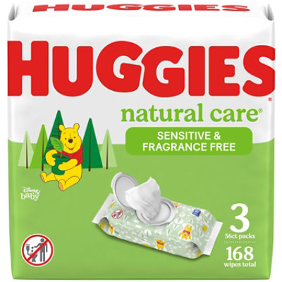 Huggies Natural Care Unscented Sensitive Baby Wipes - 3-56 Count