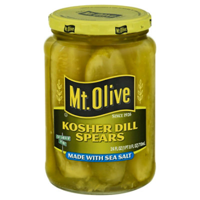 Mt. Olive Pickles Spears Kosher Dill Made with Sea Salt - 24 Fl. Oz. - Image 2