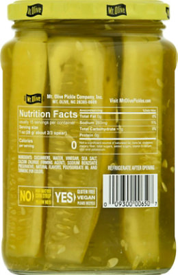 Mt. Olive Pickles Spears Kosher Dill Made with Sea Salt - 24 Fl. Oz. - Image 6