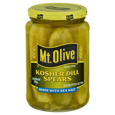 Mt. Olive Pickles Spears Kosher Dill Made with Sea Salt - 24 Fl. Oz.