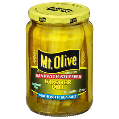 Mt. Olive Pickles Sandwich Stuffers Kosher Dill Made with Sea Salt - 24 Fl. Oz. - Image 2