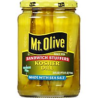 Mt. Olive Pickles Sandwich Stuffers Kosher Dill Made with Sea Salt - 24 Fl. Oz. - Image 2