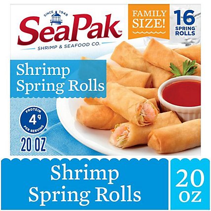 SeaPak Shrimp & Seafood Co. Spring Rolls Shrimp 16 Count Family Size - 20 Oz - Image 1