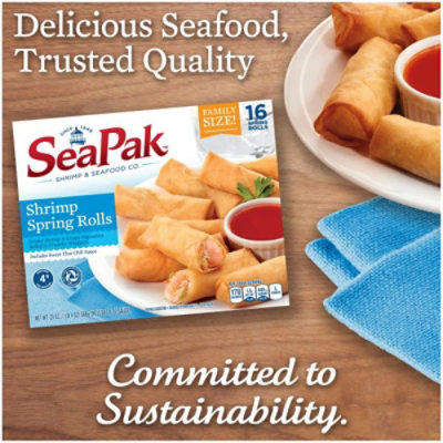 SeaPak Shrimp & Seafood Co. Spring Rolls Shrimp 16 Count Family Size - 20 Oz - Image 4