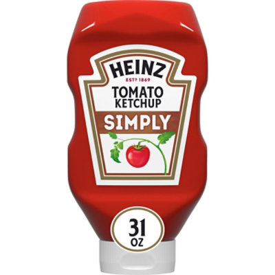 Heinz Simply Tomato Ketchup with No Artificial Sweeteners Bottle - 31 Oz - Image 1