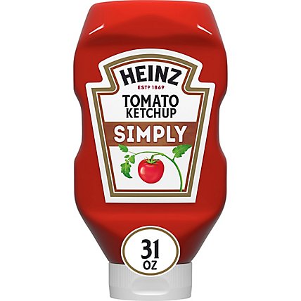 Heinz Simply Tomato Ketchup with No Artificial Sweeteners Bottle - 31 Oz - Image 4
