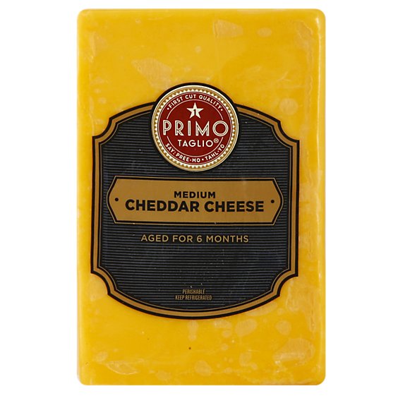 Primo Taglio Medium Cheddar Cheese - 0.50 Lb