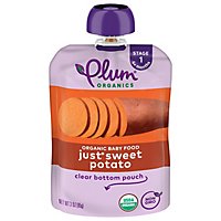 Plum Organics Organic Baby Food 1 (4 Months & Up) Just Sweet Potato - 3 Oz - Image 3