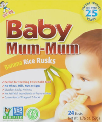 Baby Mum-Mum Rice Rusks Banana 26 Count - 1.90 Oz - Image 6