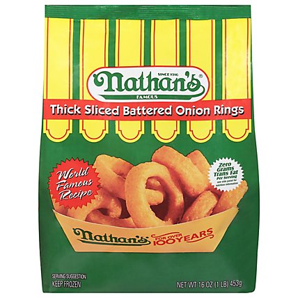 Nathans Famous Onion Rings Battered Thick Sliced - 16 Oz - Image 3