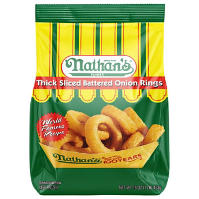 Nathans Famous Onion Rings Battered Thick Sliced - 16 Oz - Image 2