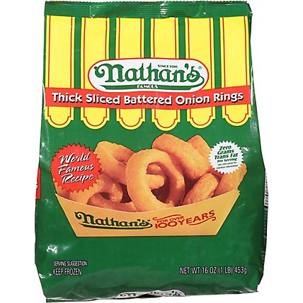 Nathans Famous Onion Rings Battered Thick Sliced - 16 Oz - Image 2