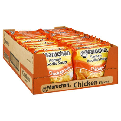 Maruchan Ramen Noodle Soup Chicken Flavor Tray - 24-3 Oz