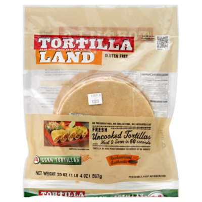Tortilla Land Tortillas Corn Uncooked 20 Oz Albertsons