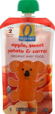 O Organics Organic Baby Food Stage 2 Apple Sweet Potato & Carrot - 4 Oz - Image 1