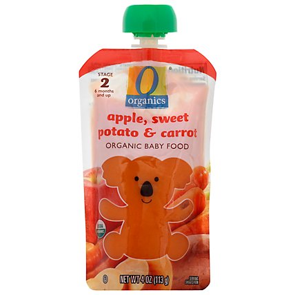 O Organics Organic Baby Food Stage 2 Apple Sweet Potato & Carrot - 4 Oz - Image 1