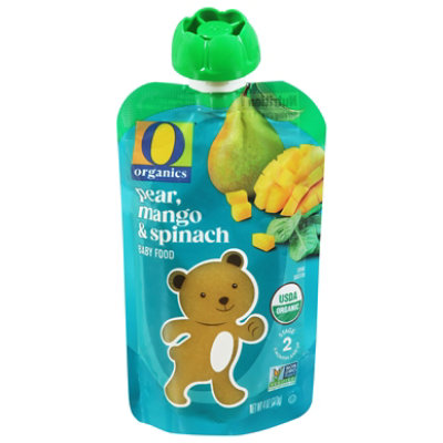 O Organics Organic Baby Food Stage 2 Pear Mango & Spinach - 4 Oz - Image 2