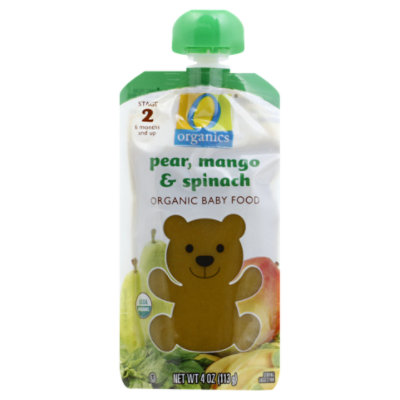 O Organics Organic Baby Food Stage 2 Pear Mango & Spinach - 4 Oz - Image 1