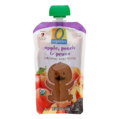 O Organics Organic Baby Food Stage 2 Apple Peach & Prune - 4 Oz