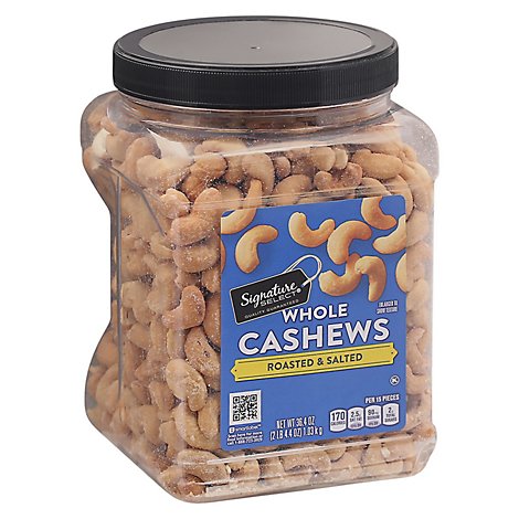 Signature SELECT Cashews Whole Roasted & Salted - 36.4 Oz
