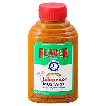Beaver Brand Mustard Jalapeno Extra Hot - 13 Oz - Image 3