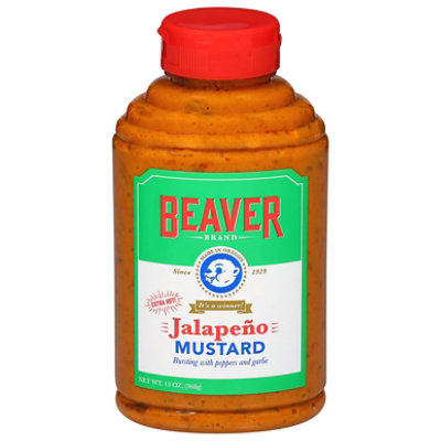 Beaver Brand Mustard Jalapeno Extra Hot - 13 Oz - Image 2