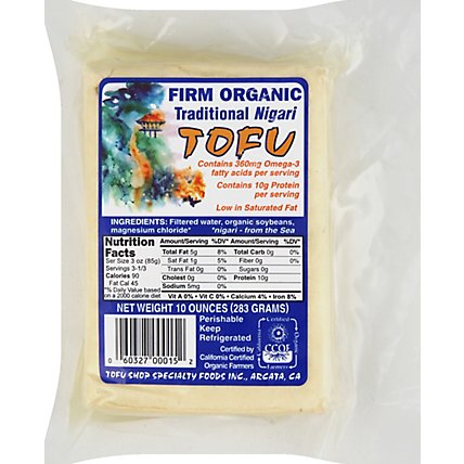 Tofu Nigari Traditional Firm Organic - 10 Oz - Image 2