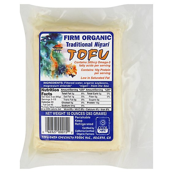 Tofu Nigari Traditional Firm Organic - 10 Oz
