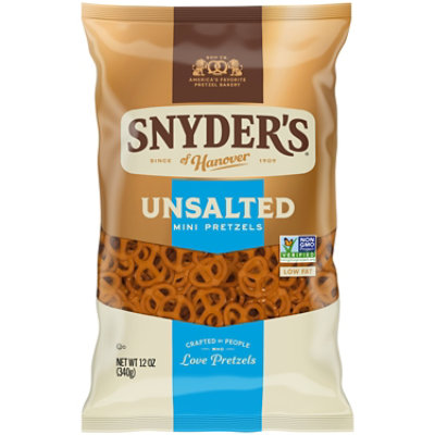 Snyder's of Hanover Unsalted Mini Pretzels - 12 Oz