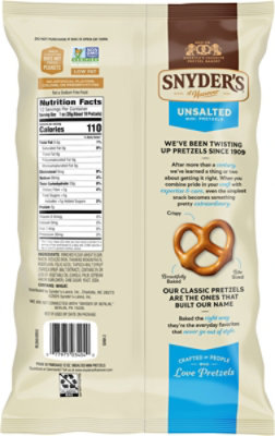 Snyder's of Hanover Unsalted Mini Pretzels - 12 Oz - Image 5