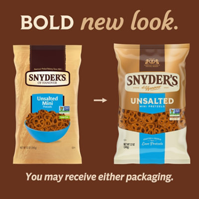 Snyder's of Hanover Unsalted Mini Pretzels - 12 Oz - Image 2