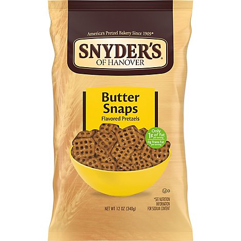 Snyders of Hanover Pretzel Snaps Butter - 12 Oz