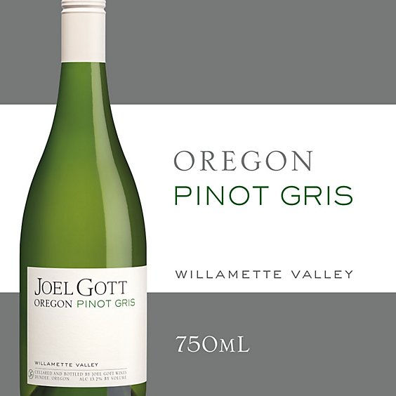 Joel Gott Wines Oregon Pinot Gris White Wine Bottle - 750 Ml