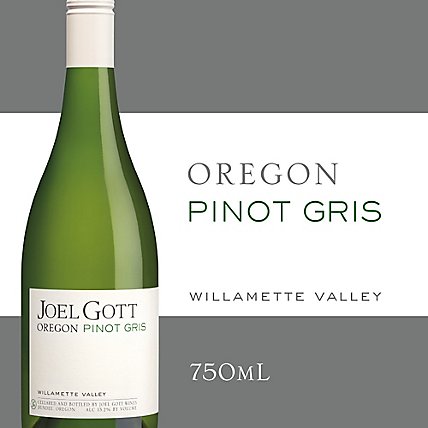 Joel Gott Wines Oregon Pinot Gris White Wine Bottle - 750 Ml - Image 1
