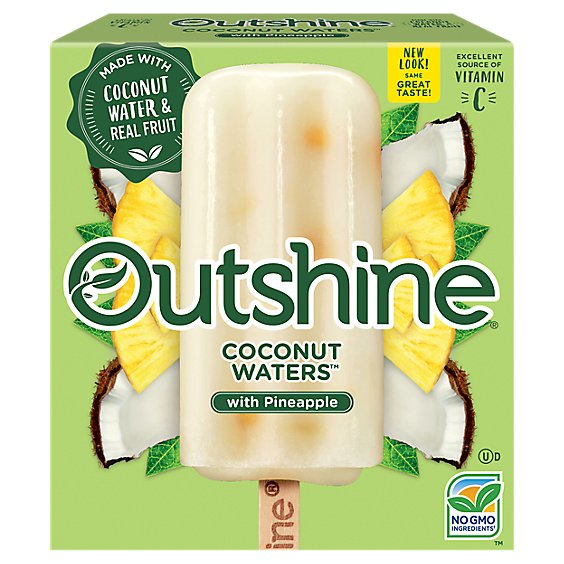 Outshine Fruit Ice Bars Coconut Water With Pineapple - 6-2.68 Fl. Oz.