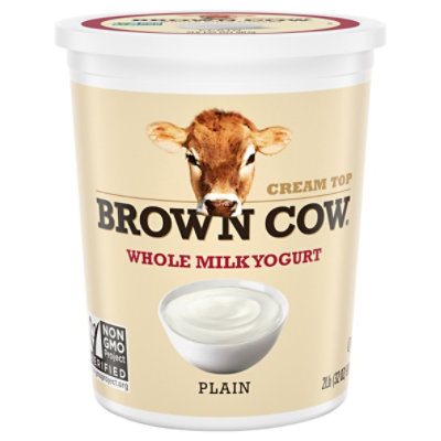 Brown Cow Cream Top Plain Whole Milk Yogurt - 32 Oz - Image 2